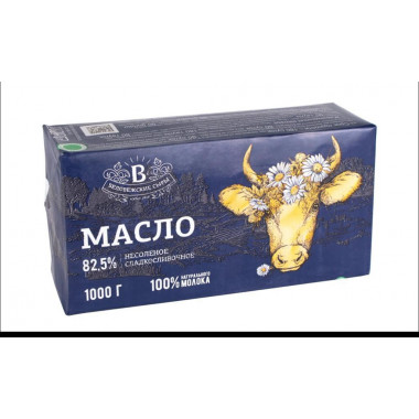 Масло сливочное "Сладкосливочное" 1000г*6 82,5%ж (ООО ТД Беловежские сыры)