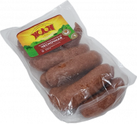 "Чесночная" колбаса полукопченая, мясной продукт кат.Г (газ) (ОРСК)