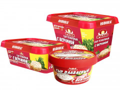 Сыр плавленый "С ветчиной"  фас. 170 гр. 45%, (Ичалки)