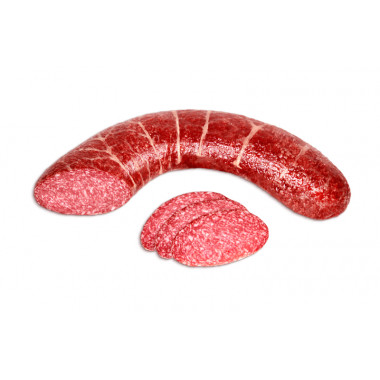 Продукт мясной изделие колбасное с/к полусух. "Ореховый сервелат"(синюга) в/у Козелки