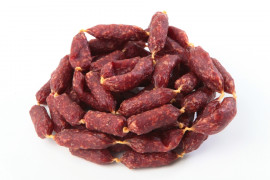 Продукт мясной изделие колбасное с/к полусух. "Пралине колбаски с/к МГС Козелки