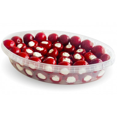 Перец Черри со сливочным сыром 1400 гр. (перчики красные)  (АМИГА)