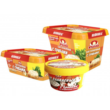 Сыр плавленый "С грибами" фас. 170 гр. 45%,(Ичалки)