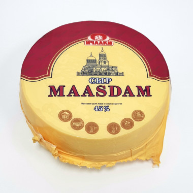 Сыр "Маасдам",45%  Ичалки