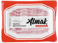 Бекон Венгерский копчено-вареный нарезка 400 гр (Альмак)