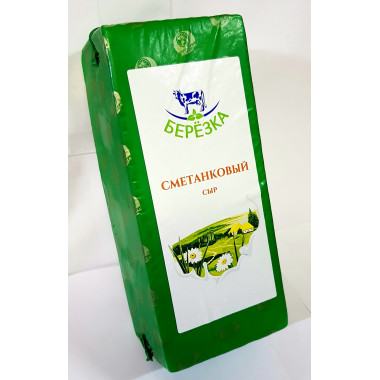 Сыр Сметанковый 50% бр.кг 3,5/18 ТМ Березка Савушкин продукт РБ