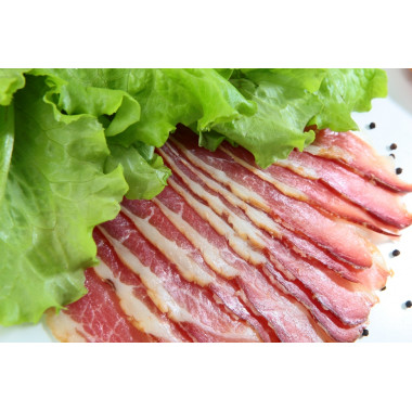 Продукт мясной из свинины. Изделие сырокопченое: Окорок "по каталонски" с/к в/у (Козелки)