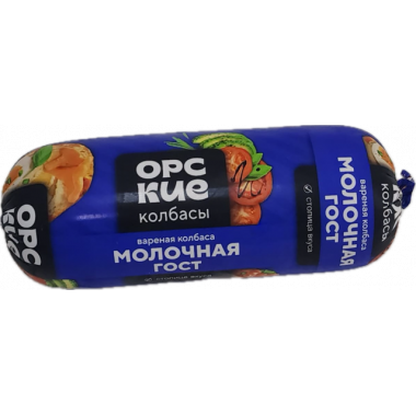 "Молочная" колбаса вареная, мясн.продукт кат.Б (Орск)