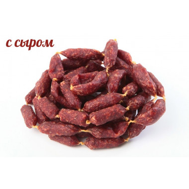 Продукт мясной изделие колбасное с/к полусух. колбаски "Коктельные с сыром" с/к МГС Козелки