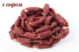 Продукт мясной изделие колбасное с/к полусух. колбаски "Коктельные с сыром" с/к МГС Козелки