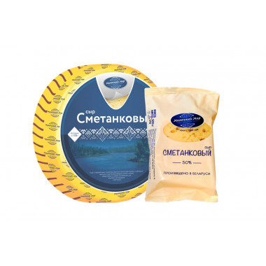 Сыр Сливочный премиум 50%. Круг. Берестовица ( МОЛОЧНЫЙ  МИР )