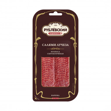 17722 Салями Лучеза полусухая, с/к, газ, серв. нарезка, 70г (РК)