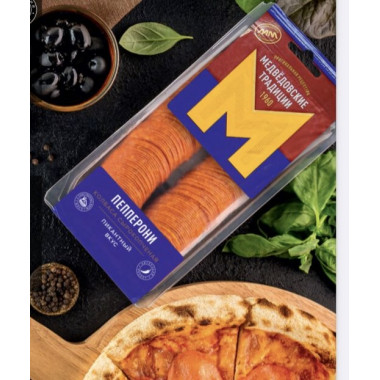 Пепперони"(сервиров.нарезка, в МГА) 0,5кг ООО "ММК"