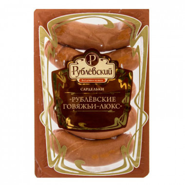 15849 Сардельки Рублевские Говяжьи люкс 400 гр. (РК)